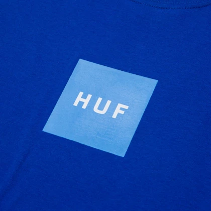 HUF Essentials Box Logo S/S casual t-shirt heren marine