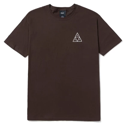 HUF Essentials TT S/S casual t-shirt heren bruin