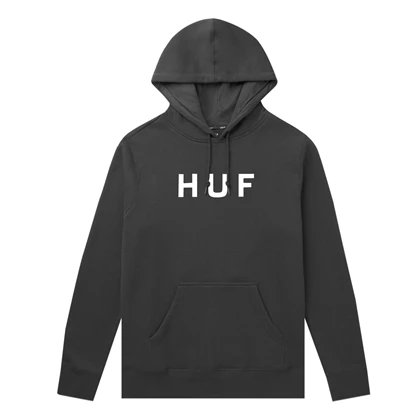 HUF OG Logo Hoodie sweater skate heren zwart