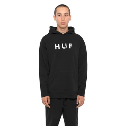 HUF OG Logo Hoodie sweater skate heren zwart