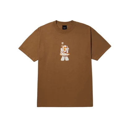 HUF Shroomery S/S Tee casual t-shirt heren bruin
