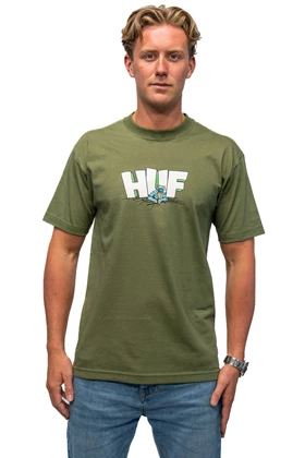 HUF The Drop S/S casual t-shirt heren donkergroen
