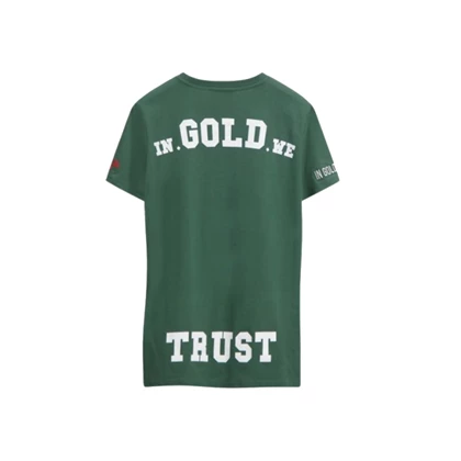 In Gold We Trust Kids The Pusha casaul t-shirt jongens donkergroen