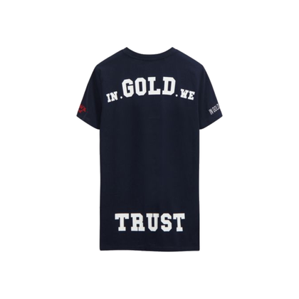 In Gold We Trust Kids The Pusha casaul t-shirt jongens marine