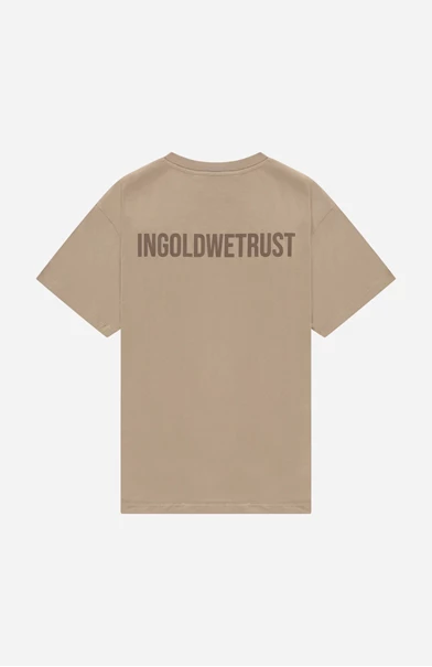In Gold We Trust The Future T casual t-shirt heren bruin