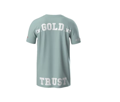 In Gold We Trust The Pusha casaul t-shirt jongens blauw