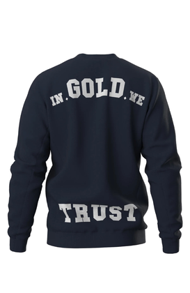 In Gold We Trust The Slim 2.0 casual sweater heren marine