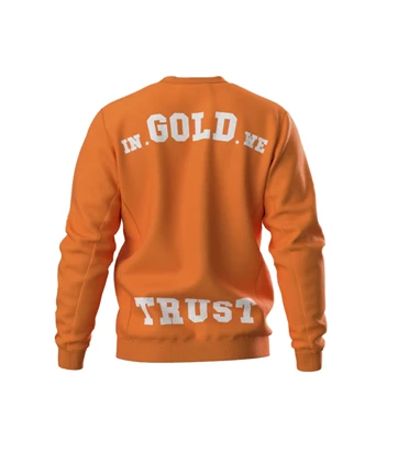 In Gold We Trust The Slim Light casual sweater heren oranje
