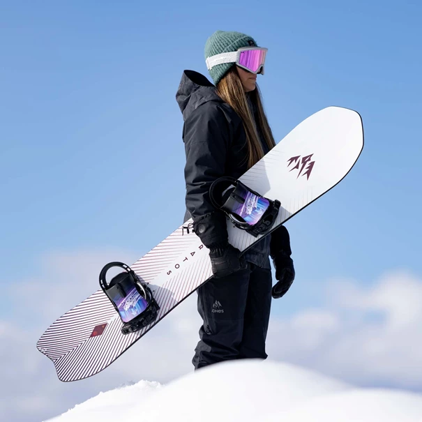 Jones Stratos all mountain snowboard dames wit dessin