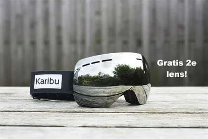 karibu + Gratis 2e Lens goggle zie 1436 zwart