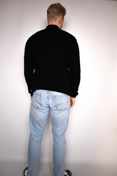 Kronstadt Abel Zip casual sweater heren zwart