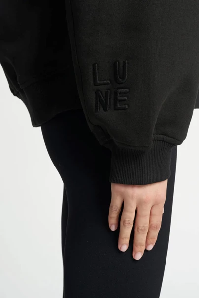Lune Active Moon Structured Long sportsweater dames zwart