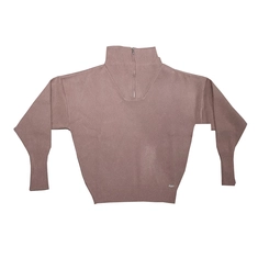 Lune Active Olly Half-Zip Knit dames sweater taupe dessin