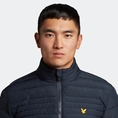 Lyle and Scott Back Stretch Quilted casual winterjas heren donkerblauw