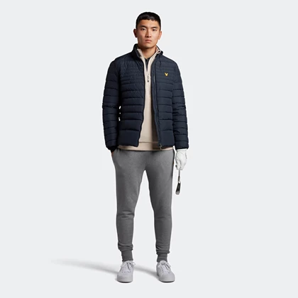 Lyle and Scott Back Stretch Quilted casual winterjas heren marine
