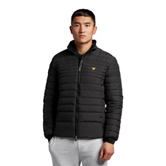Lyle and Scott Back Stretch Quilted heren casual winterjas zwart