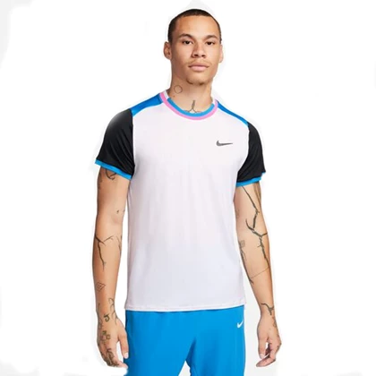 Nike Court Dri-Fit Advantage casual t-shirt heren wit