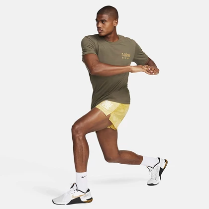 Nike Dri-Fit Fitness sportshirt heren khaki