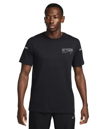 Nike Dri-Fit Fitness sportshirt heren zwart