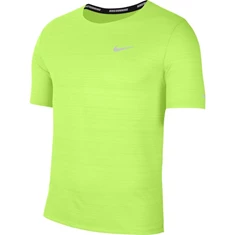 Nike DRI-FIT MILER heren hardloopshirt lime groen