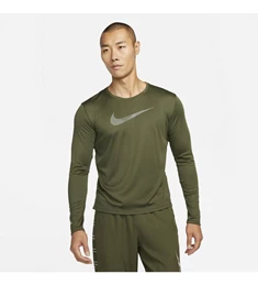 Nike Dri-Fit Uv Run Division heren sport sweater donkergroen