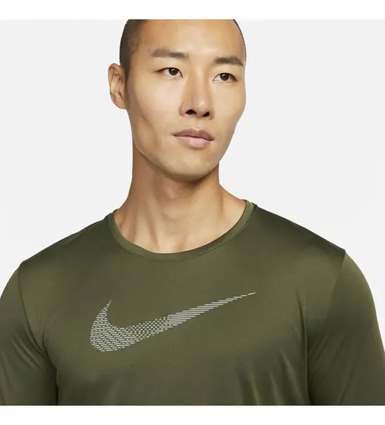 Nike Dri-Fit Uv Run Division sportsweater heren donkergroen