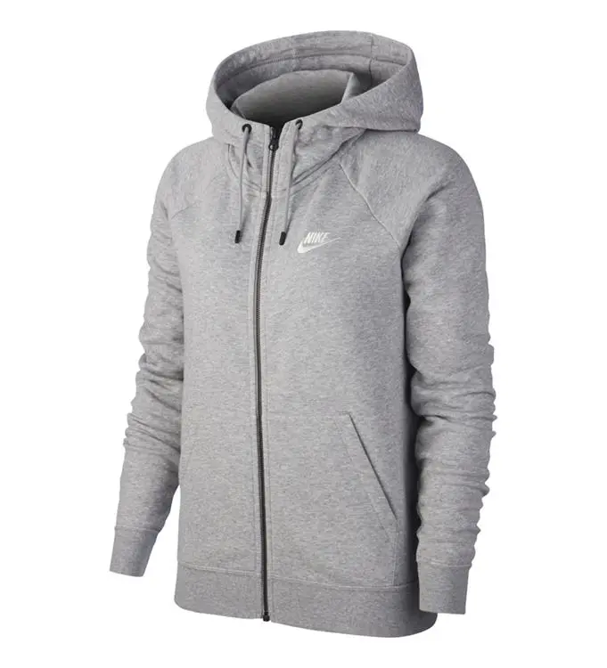kleermaker Mondstuk Chirurgie Nike Essential Hoodie sportsweater dames midden grijs van fitness sweaters