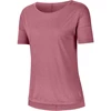 Nike NIKE YOGA WOMENS SHORT-SLEEVE TOP sportshirt dames roze