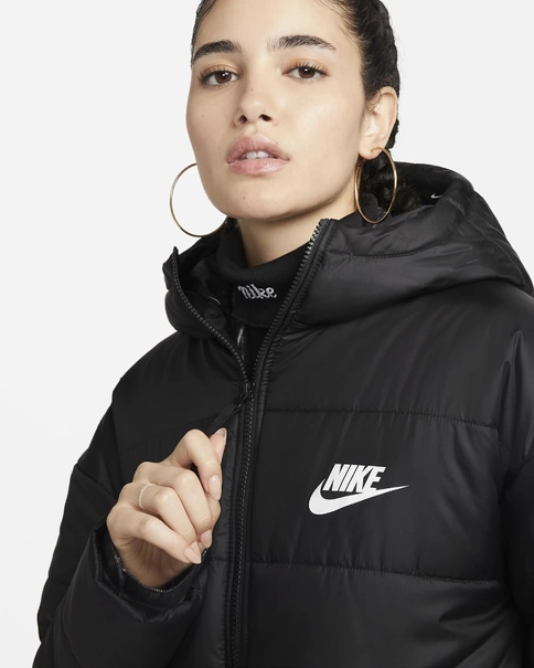 Nike Parka casual winterjas dames zwart
