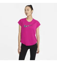 Nike RUN ICON CLASH WOMENS SH.FIR dames hardloopshirt pink