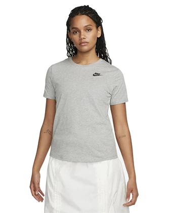 Nike Sportswear Club Essential sportshirt dames grijs