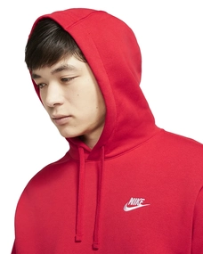 Nike Sportswear Club Fleece heren sport sweater rood