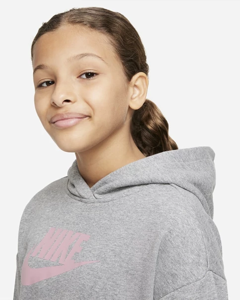 Nike Sportswear Club sportsweater meisjes grijs
