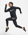 Nike Swoosh Fast sportlegging dames zwart