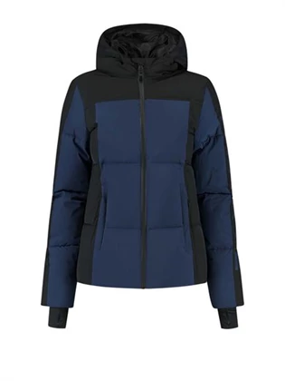 Nikkie Sportswear Logo ski jas dames blauw