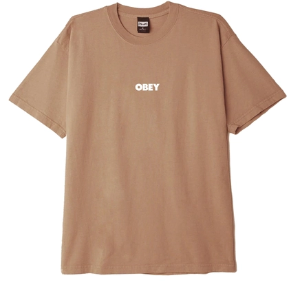 Obey Bold casual t-shirt heren beige