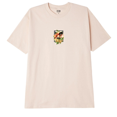 Obey Floral Icon Face heren shirt beige