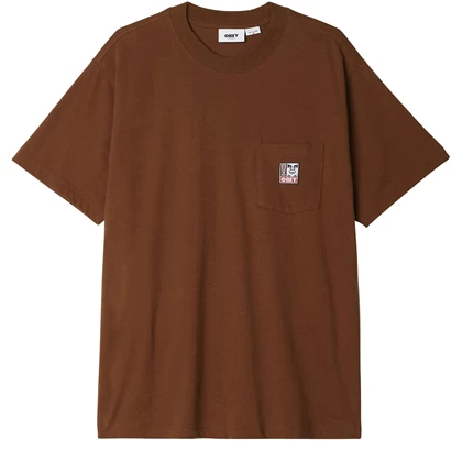 Obey Organic Pocket Tee SS t-shirt heren bruin