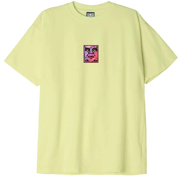 Obey Rainbow Icon casual t-shirt heren geel