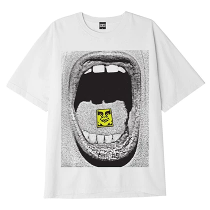 Obey Scream t-shirt skate heren wit