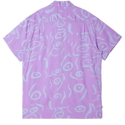 Obey Scribles Woven Lavender blouse heren roze
