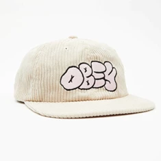 Obey Token Cord 6 Panel caps wit
