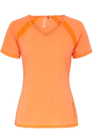 Only Performance Training SS V-Neck dames sportshirt oranje