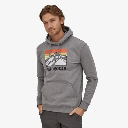 Patagonia Line Logo Ridge casual sweater heren grijs