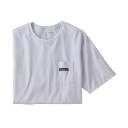 Patagonia P-6 Label Pocket Responsibili casual t-shirt heren wit