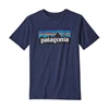 Patagonia P-6 Logo Organic Cotton casual t-shirt jongens donkerblauw