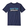 Patagonia P-6 Logo Organic Cotton casual t-shirt jongens donkerblauw