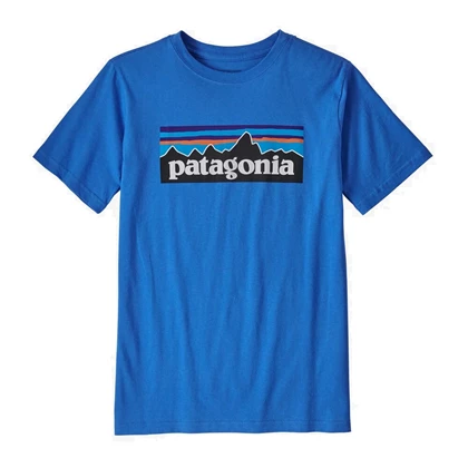 Patagonia P-6 Logo Organic Cotton t-shirt jongens blauw