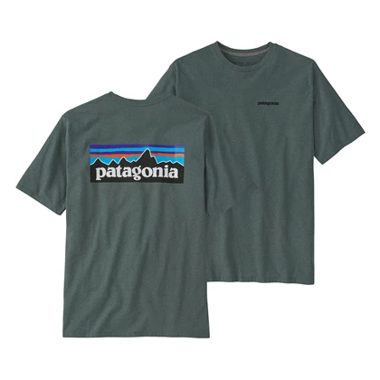 Patagonia P-6 Logo Tee casual t-shirt heren donkergroen