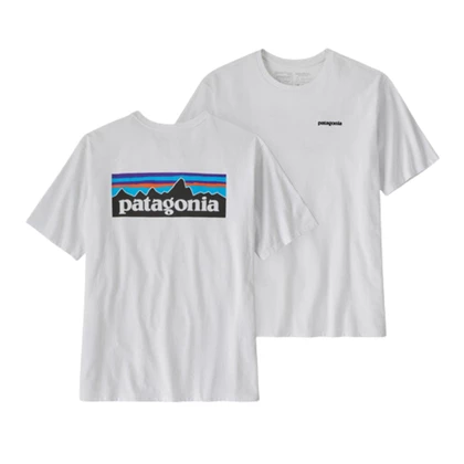 Patagonia P-6 Logo Tee casual t-shirt heren wit
